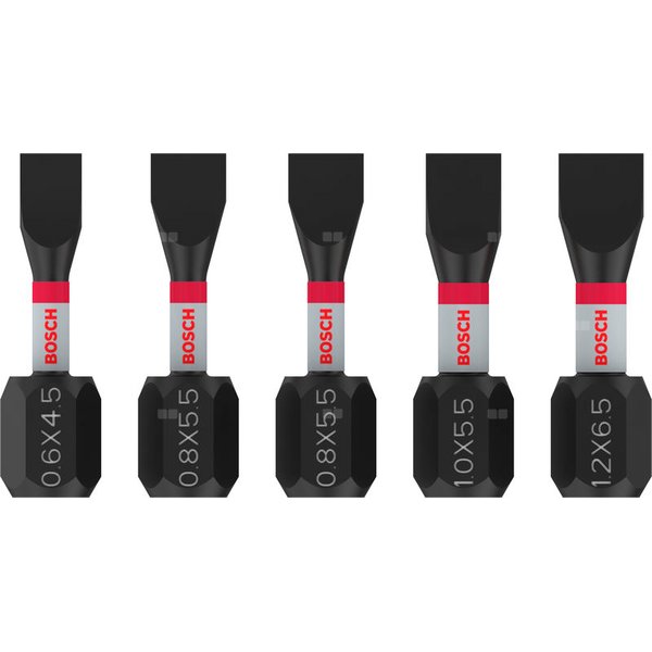 Bit PRO Slotted Impact, SL4.5, SL5.5(x2), SL5.5, SL6.5, 25 mm, 5 szt.