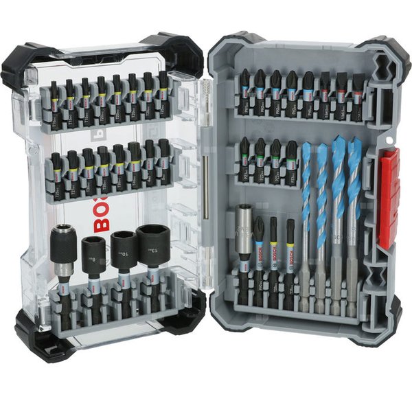 Zestaw mieszany do wkręcania i wiercenia PRO Impact Multi Construction, 40 szt.