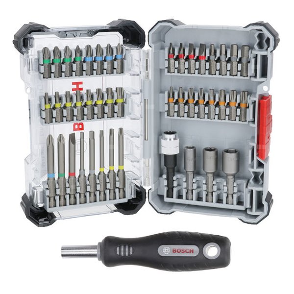 Zestaw bitów do wkętarek 45 pcs Pick and Click screwdriver bit set with handle display version