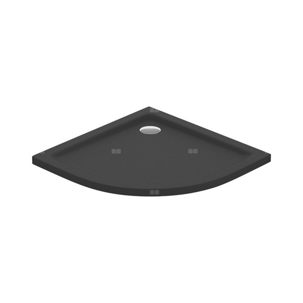 BRODZIK PÓŁOKRĄGŁY TAKO 90X4 CZARNY MAT