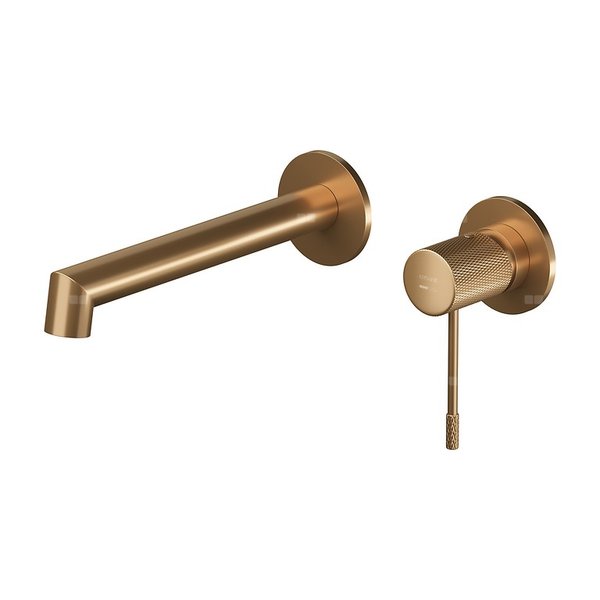 BATERIA UMYWALKOWA PODTYNKOWA Z BOKSEM ZEN MIEDŹ SZCZOTKOWANA