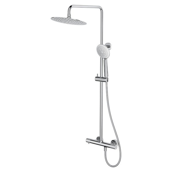 KOLUMNA NATRYSKOWA ZEN Z BATERIĄ TERMOST. CHROM