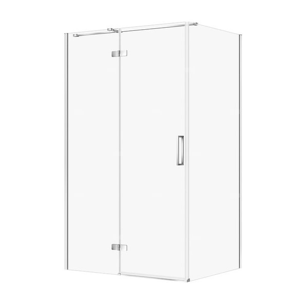 KABINA PRYSZNICOWA CITY Z ZAWIASAMI CHROM 120X90X195 LEWA TRANSP