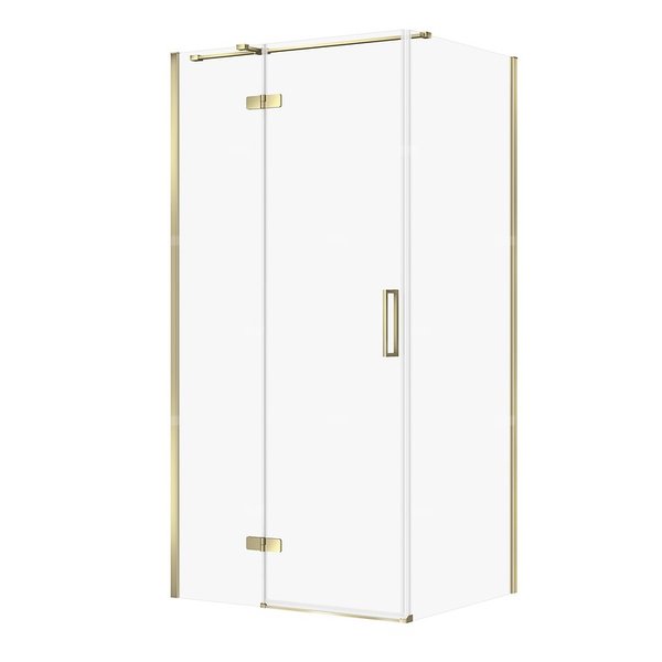 KABINA PRYSZNICOWA CITY Z ZAWIASAMI ZŁOTA 100X80X195 LEWA TRANSP
