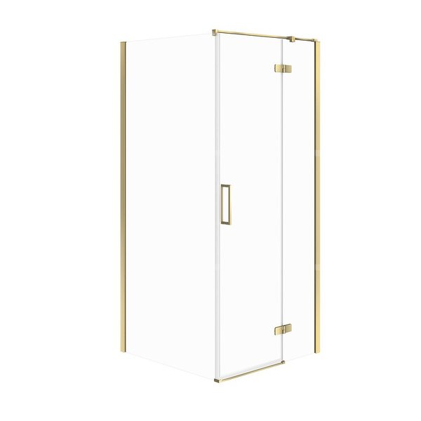 KABINA PRYSZNICOWA NAROŻNA CITY ZŁOTA 90X90X195 PRAWA SZKŁO TRANSPAREN