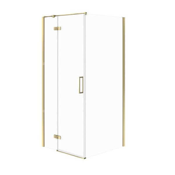 KABINA PRYSZNICOWA NAROŻNA CITY ZŁOTA 80X80X195 LEWA SZKŁO TRANSPAREN