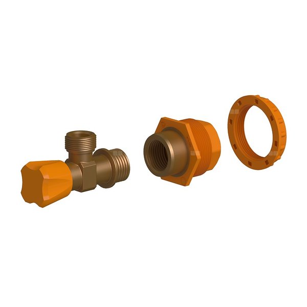 ZAWÓR KĄTOWY ODCINAJĄCY Z MUFĄ DLA SYSTEM AQUA 0/2/4