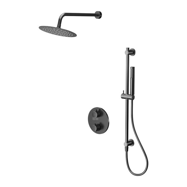 SET B916 ZESTAW PODT. Z BATERIĄ TERMOST. WAN-NATR ZEN CZARNY GUN METAL