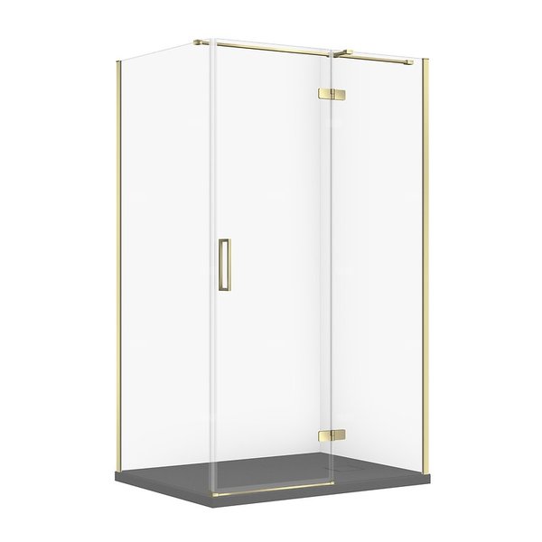 SET C588 KABINA CITY PRAWA ZŁOTA 120X90X195+TAKO SLIM SZARY MAT WIR