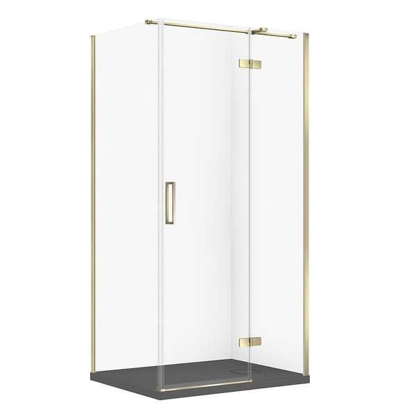 SET C564 KABINA CITY PRAWA ZŁOTA 100X80X195+TAKO SLIM SZARY MAT WIR