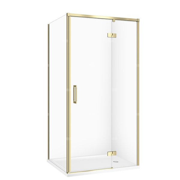 SET C278 KABINA LARGA PRAWA ZŁOTA MAT 100X80X195+TAKO BIAŁY 100X4 WIR