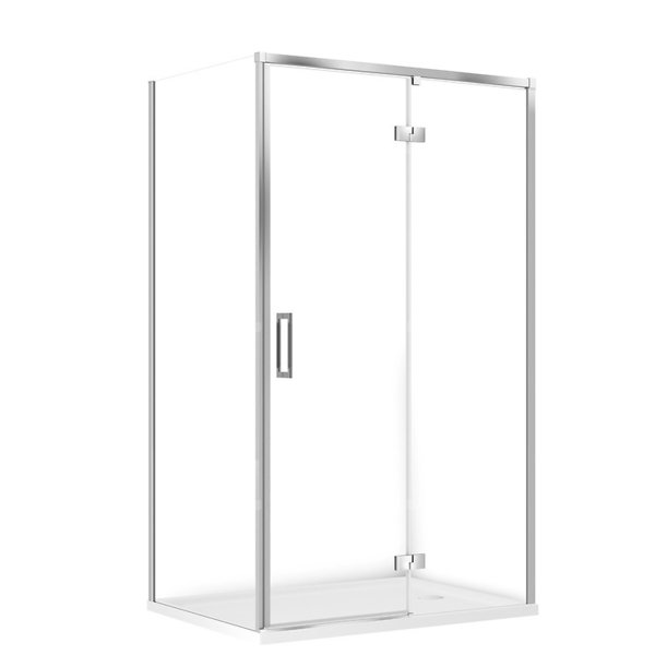 SET C133 KABINA LARGA PRAWA CHROM 120X90X195+TAKO BIAŁY 120X4 WIRT