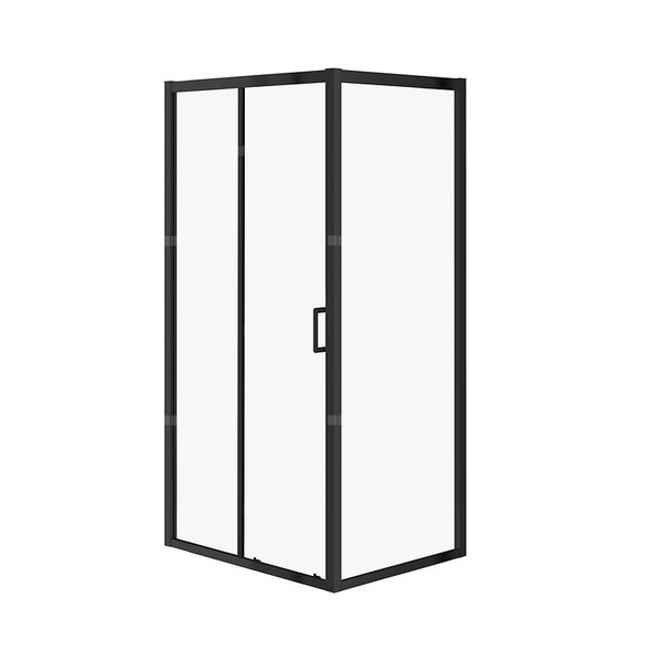 KABINA PRYSZNICOWA ARTECO CZARNA PRZESUWNA 100X80X190 SZKŁO TRANS