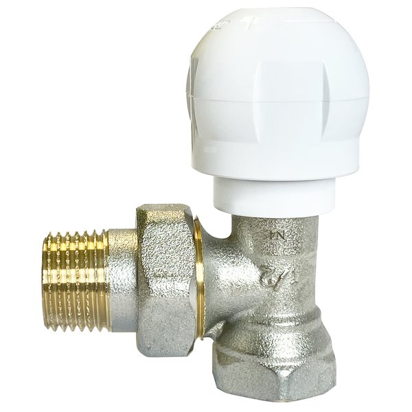 Zawór grzejnikowy COMAP FOCUS 498 kątowy, połączenie 3/8'' (niklowanie)