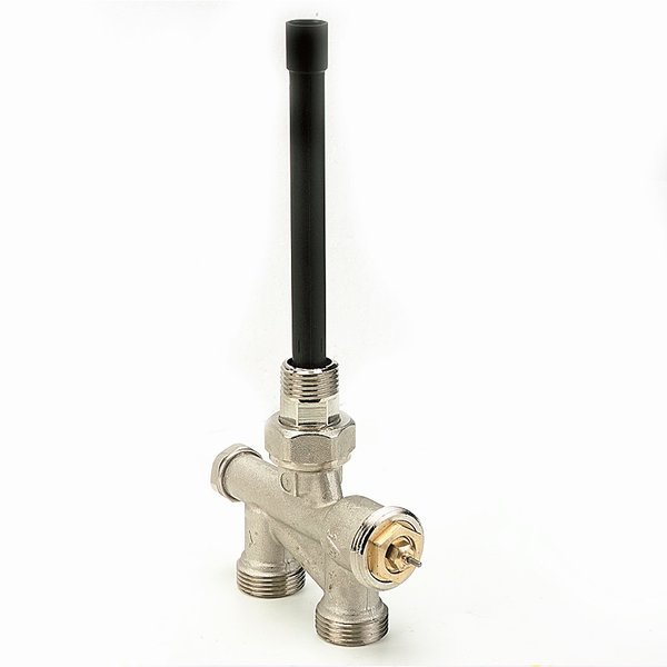 Zawór termost. do grzejn. COMAP D921 mosiądz 1/2'' x 3/4'' rozstaw osi 50 mm z rur. zanurz.