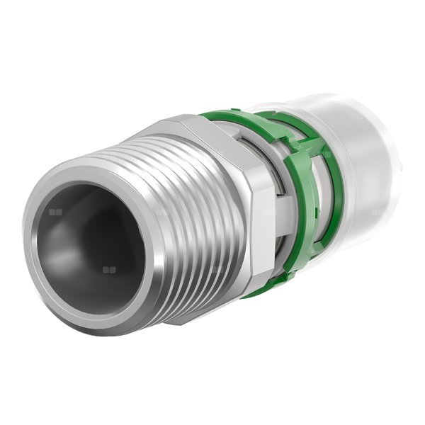 Złączka prosta, końcówka zaprasowywana COMAP MultiSkin Visu-Control, mosiądz, 63x4,5 x 2'' (MZ x GZ)