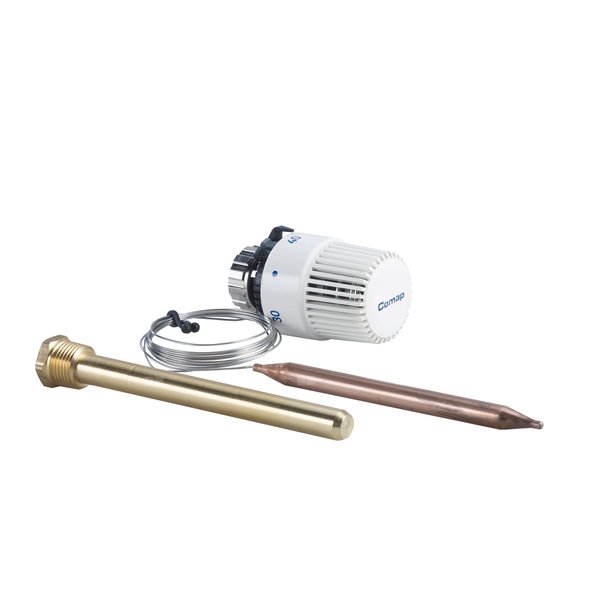 Głowica termostatyczna z czujnikiem zanurzeniowym, z tuleją osłonową 2 m