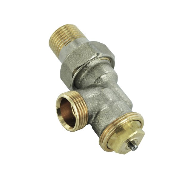 Zawór grzejnikowy COMAP R857E kątowy odwrócony, połączenie 1/2'' x 3/4'' (niklowanie)