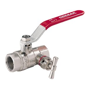 Zawór kulowy z odpowietrznikiem, z dźwignią, gwint wewnętrzny - gwint wewnętrzny 1"