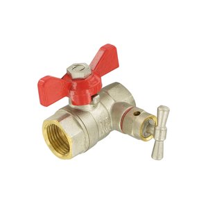 Zawór kulowy z odpowietrznikiem, z motylkiem, gwint wewnętrzny - gwint wewnętrzny 1"