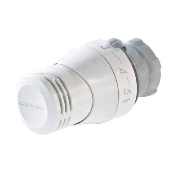 Głowica termostatyczna z mocowaniem zatrzaskowym do wkładek typu "Danfoss" z wymiennymi elementami ozdobnymi Danf.