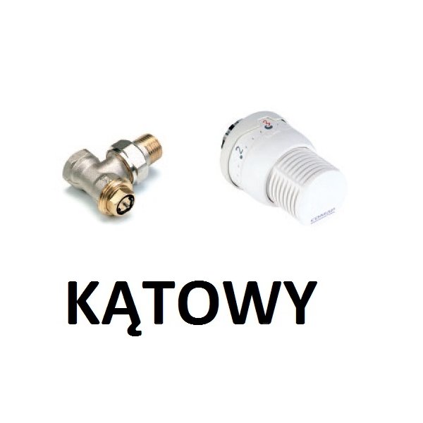 Zestaw termostatyczny kątowy 1/2" (głowica Sensity M28 i zawór bez nastawy) 1/2" - Kv 0,55