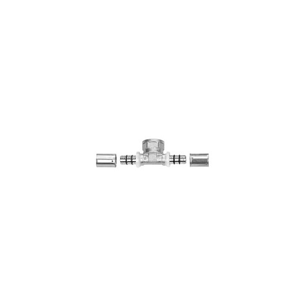 Trójnik CONEX BÄNNINGER P7130 G mosiądz niklowany 16 mm x 1/2'' x 16 mm (złącze zaciskowe x GW x złącze zaciskowe)