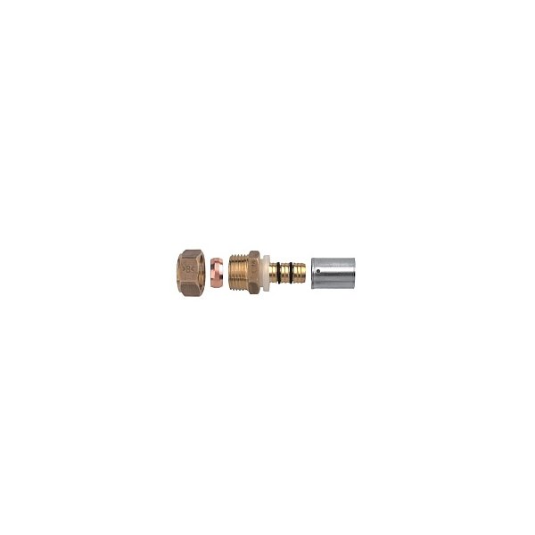 Adapter CONEX BÄNNINGER P7372, mosiądz niklowany, 16 mm x 15 mm (GZ x zz)