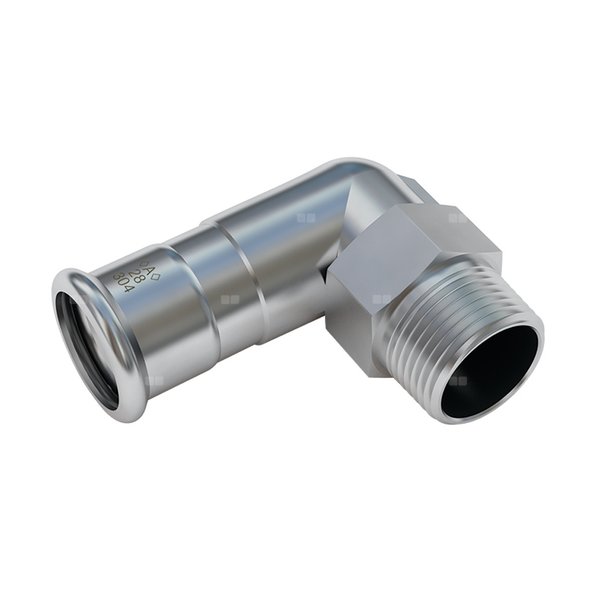 <A> Press Inox 304 Kolano 90 GZ 42 x RP 1 1/2"mm