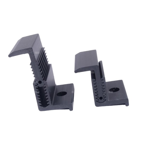 Klemy końcowe regulowane KLIK na panel 30 - 42mm 4 kpl czarne