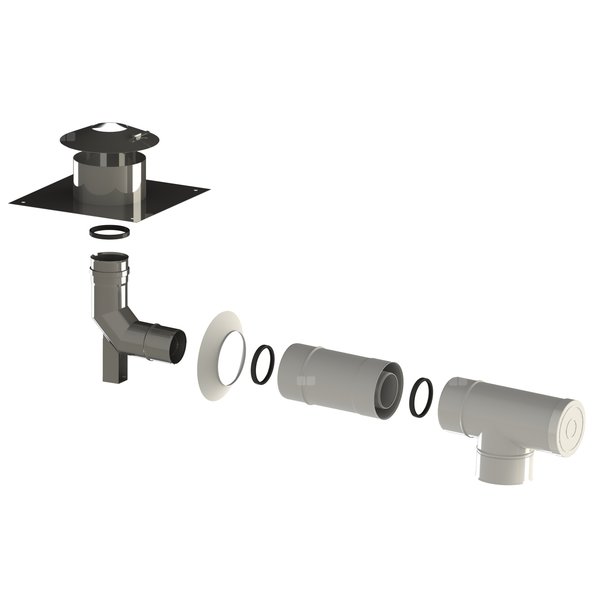 CONCEPT Zestaw powietrzno-spalinowy szachtowy Ø 80/125 do kotłów kondensacyjnych