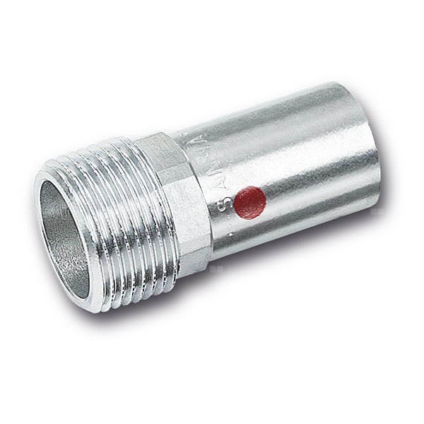 Nypel Concept By SANHA Therm, stal (cynk/nikiel), 12 mm x 1/2'' (zz x GZ)