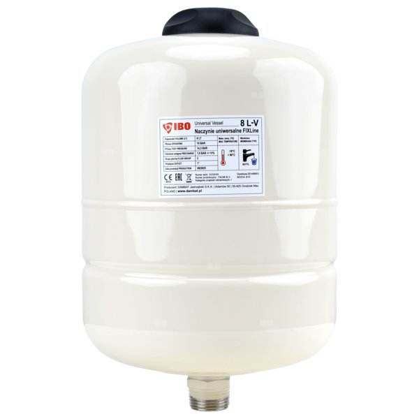 Naczynie membranowe FIXLine 8L-V 1" uniwersalne CO/CWU pionowe