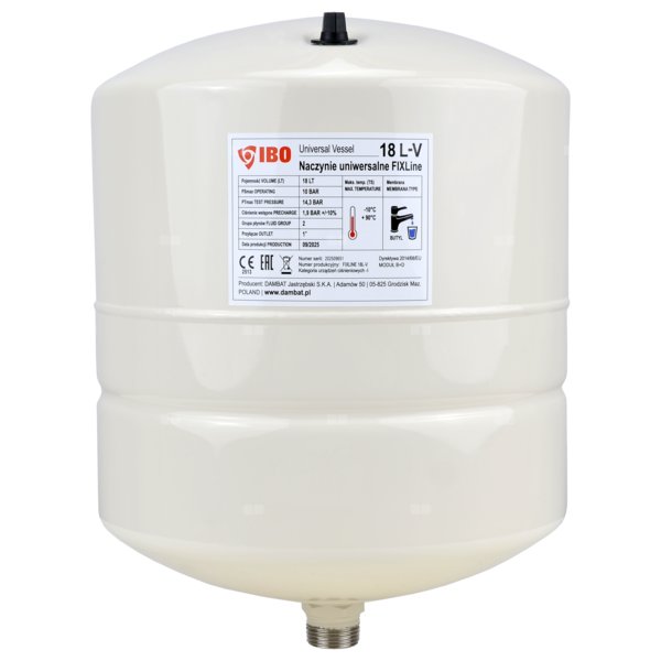Naczynie membranowe FIXLine 18L-V 1" uniwersalne CO/CWU pionowe
