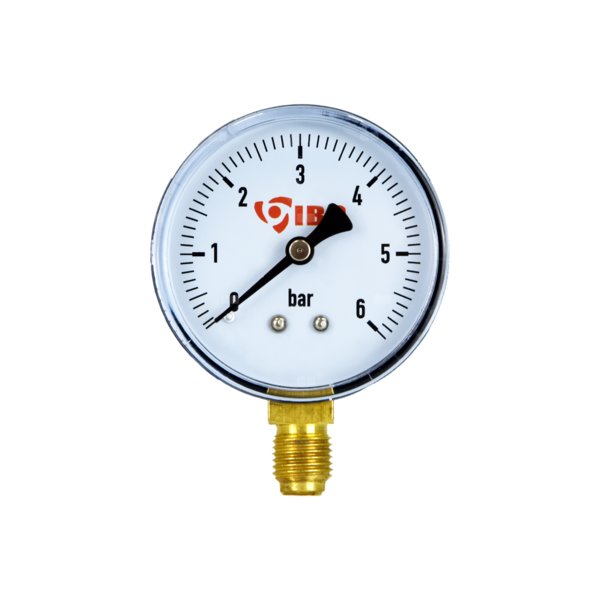 Manometr radialny 1/4" fi 60mm, 0- 6bar