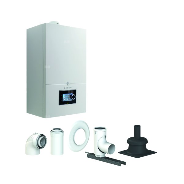 Pakiet - Kocioł gazowy jednofunkcyjny DE DIETRICH Virtuens Smart 24 kondensacyjny wiszący 3.3 - 26.1 kW + Zestaw powietrzno-spalinowy szachtowyBazowy PP/Alu fi 60/100 na fi 80