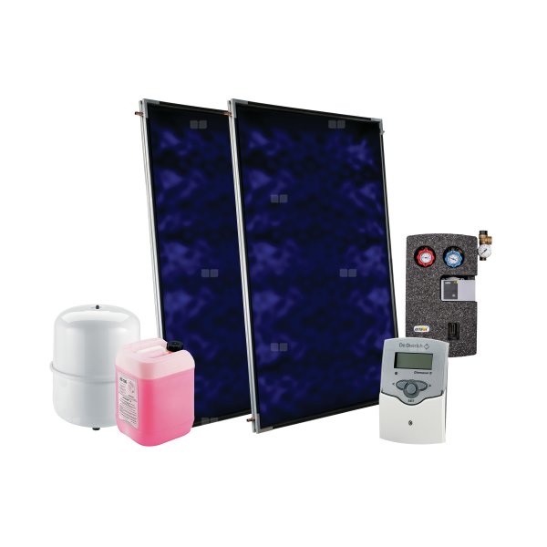 Inisol Uno SLIM 2K-4 Zestaw solarny ze wsparciem hydraulicznym na dach płaski/taras