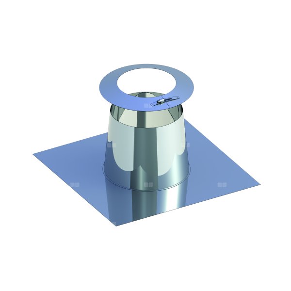 Przejście dachowe płaskie aluminiowe z kołnierzem DN 150