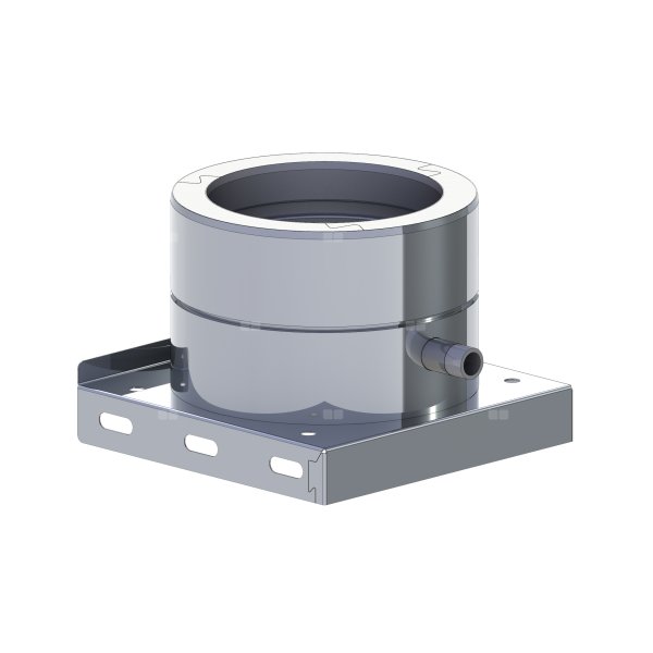 Płyta fundamentowa z odpływem skroplin w bok (nypel 1/2") DN 80