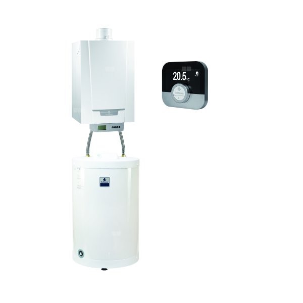 Pakiet - Kocioł gazowy jednofunkcyjny DE DIETRICH MCR3 Evo 24T kondensacyjny wiszący 6.1 - 24.8 kW + RegulatorSMART TC + Zasobnik c.w.uSR100MG