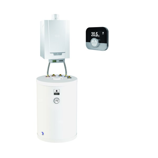 Pakiet - Kocioł gazowy jednofunkcyjny DE DIETRICH MCR3 evo 35T kondensacyjny wiszący 8.5 - 35.7 kW + RegulatorSMART TC + Zasobnik c.w.uSRK150MG