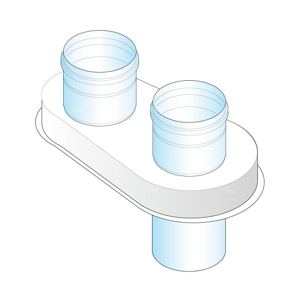 Rozdzielacz spalinowy alternatywny DN 100/150 na DN 100/100
