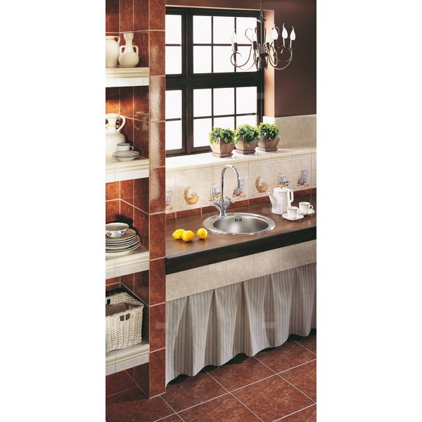 Zlew. twist satyna kołnierz 1k b/o fi 490x170, 3,5" + osprzęt