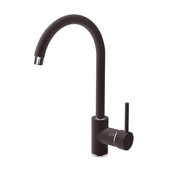 Bateria nemezja grafitowy granit zlewozmywakowa stojąca z wylewką "u"