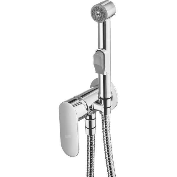 Bateria alpinia chrom bidetowa podtynkowa ze słuchawką