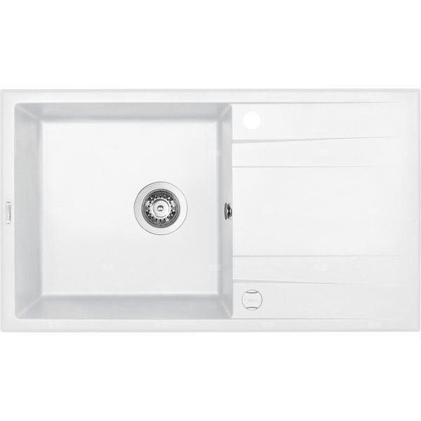 Zlew. eridan alabaster granit 1k z/o 860x500x203, 3,5" + osprzęt space-saver click