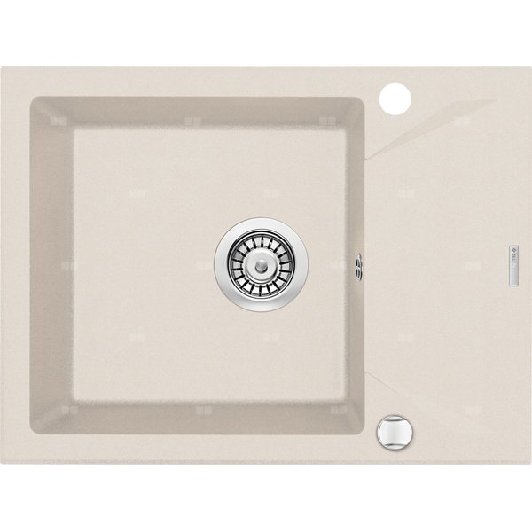 Zlew. evora beż granit 1k z/ko 590x440x193, 3,5" + osprzęt space-saver