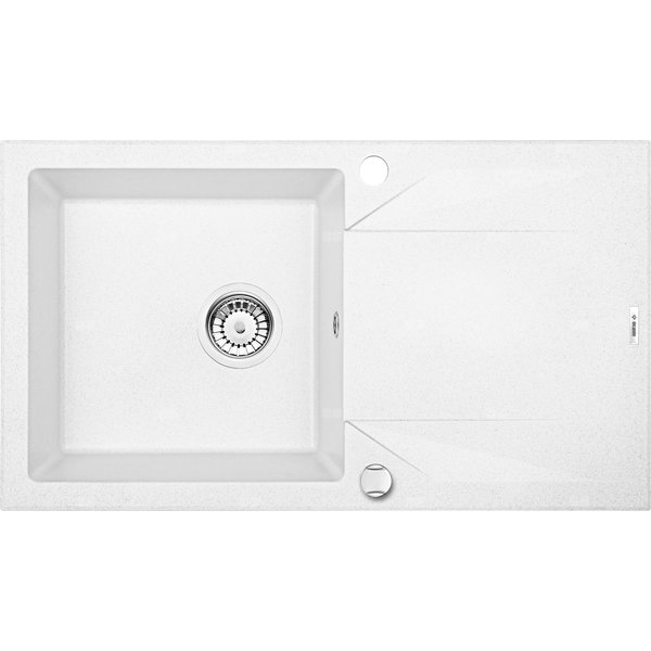 Zlew. evora alabaster granit 1k z/o 780x440x193, 3,5" + osprzęt space-saver