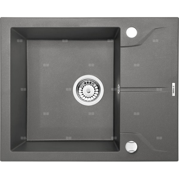 Zlew. andante flush antracyt metalik gran 1k z/o 780x490x194 + osprzęt space-saver