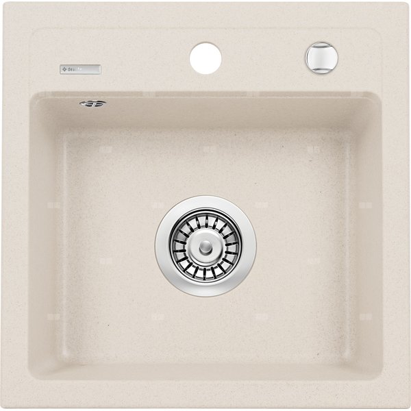 Zlew. zorba beż granit 1k b/o 440x440x184 3,5" + osprzęt space-saver